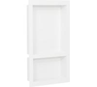 Prolenta Premium - Niche de douche avec 2 compartiments blanc brillant 41x69x9 cm