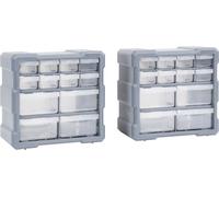 Prolenta Premium - Organisateur multi-tiroirs 2 pcs. 12 tiroirs 26,5x16x26 cm