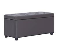 Prolenta Premium - Ottoman avec espace de rangement 87,5 cm Gris Similicuir
