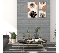 Prolenta Premium - Papier peint 3D brique Autoadhésif 20 pcs. Anthracite