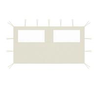 Prolenta Premium - Paroi Latérale De Belvédère Avec Fenêtres 4x2 M Crème Crème