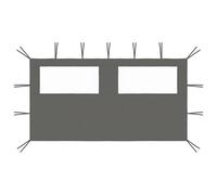 Prolenta Premium - Paroi latérale de pavillon avec fenêtres 4x2 m Anthracite