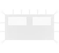 Prolenta Premium - Paroi latérale de pavillon avec fenêtres 4x2 m blanc
