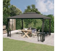 Prolenta Premium - Pavillon avec parois latérales & double toit 3x4 m Anthracite
