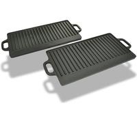 Prolenta Premium - Plaque de gril réversible 2 pcs. Fonte 38x23 cm