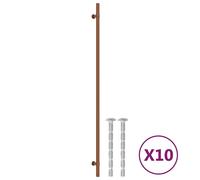 Prolenta Premium - Poignées de meubles 10 pcs. Bronzes 480 mm Acier inoxydable