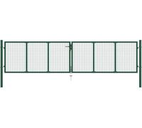 Prolenta Premium - Portail à double barre en acier 390x100 cm vert
