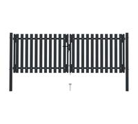 Prolenta Premium - Portail de clôture à double battant en acier 306x175 cm Anthracite
