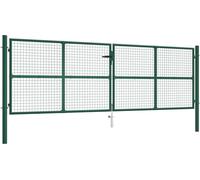 Prolenta Premium - Portail double en acier 390x125 cm vert