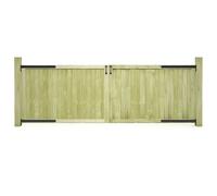 Prolenta Premium - Portails de jardin 2 pièces 300 x 100 cm Bois de pin imprégné