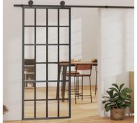 Prolenta Premium - Porte coulissante avec ferrure verre ESG & aluminium 90x205 cm