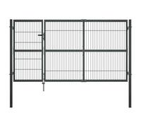 Prolenta Premium - Portillon Avec Poteaux Acier 350 X 140 Cm Anthracite Anthracite