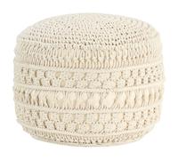 Prolenta Premium - Pouf en macramé fait main 45 x 30 cm coton