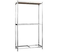 Prolenta Premium - Rayonnage pour pneus avec 2 étagères Argenté 110x40x180 cm Acier