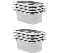 Prolenta Premium - Récipients Gastronorm 8 pcs. GN 1/4 100 mm acier inoxydable