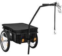 Prolenta Premium Remorque à vélo/chariot à main 155x60x83 cm Acier noir