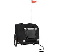 Prolenta Premium - Remorque pour vélo Chiens Noir Tissu Oxford et fer