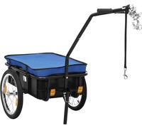 Prolenta Premium - Remorque pour vélo et chariot à main 155x60x83 cm acier bleu