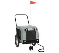 Prolenta Premium - Remorque vélo pour chiens Gris et noir Tissu Oxford et fer