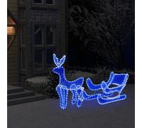 Prolenta Premium - Renne à LED avec traîneau et maille 432 LEDs