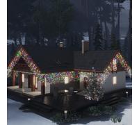 Prolenta Premium - Rideau lumineux LED Glaçon 10 m 400 LED multicolore 8 fonctions