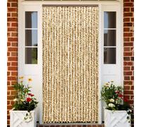 Prolenta Premium - Rideau moustiquaire beige et marron 90x220 cm chenille