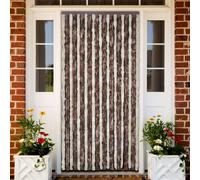 Prolenta Premium - Rideau moustiquaire beige et marron clair 56x200 cm chenille