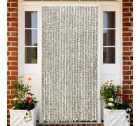 Prolenta Premium - Rideau moustiquaire gris clair et gris foncé 90x220 cm chenille