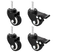 Prolenta Premium - Roues Pour Jardinière 4 Pcs Noir 8x3,5x8 Cm Fer Noir