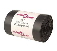 Prolenta Premium - Sacs poubelle 250 pcs. noir 60 L