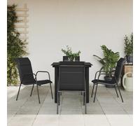 Prolenta Premium - Salon de jardin 5 pièces noir acier et textilène