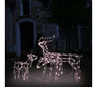 Prolenta Premium - Set de 3 rennes à LED Décoration de Noël 229 LEDs