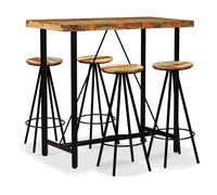Prolenta Premium - Set de bar 5 pièces vieux bois massif