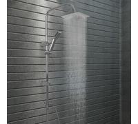 Prolenta Premium - Set de douche à double pommeau avec douchette à main Acier inoxydable