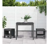 Prolenta Premium - Set de jardin bistrot 3 pièces gris pin massif