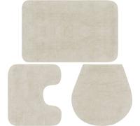 Prolenta Premium - Set de tapis de bain 3 pièces tissu blanc