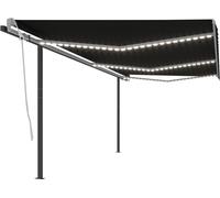 Prolenta Premium - Store manuel rétractable avec LED 6x3 m Anthracite