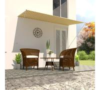 Prolenta Premium - Store rétractable 300×150 cm jaune et blanc