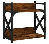 Prolenta Premium - Support d'impression 2 tablettes chêne fumé 40x20x40 cm bois composite