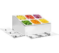 Prolenta Premium - Support Gastronorm avec 6 récipients GN 1/6 Acier inoxydable