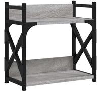 Prolenta Premium - Support pour imprimante 2 tablettes Gris Sonoma 40x20x40 cm Bois composite
