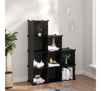Prolenta Premium - Système d'étagères avec 9 cubes noir PP