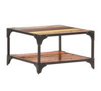 Prolenta Premium - Table basse 60x60x35 cm Vieux bois massif