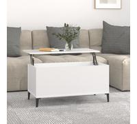 Prolenta Premium - Table basse blanche 90x44,5x45 cm bois composite