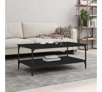 Prolenta Premium - Table basse noire 100x55x40 cm bois composite