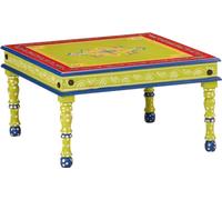 Prolenta Premium - Table basse Vert Peint à la main Bois massif Mango