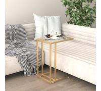 Prolenta Premium - Table d'appoint pour ordinateur Transparent 50x35x65 cm Verre trempé