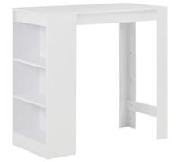 Prolenta Premium - Table de bar avec étagère blanche 110x50x103 cm