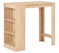 Prolenta Premium - Table de bar avec étagère chêne brun 110x50x103 cm