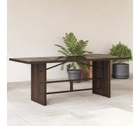 Prolenta Premium - Table De Jardin Dessus En Verre Marron 190x80x74 Cm Marron
